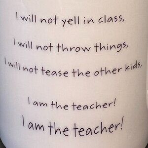 I Am The Teacher! Ceramic Coffee Mug ~  Mauag, Made by Latazas